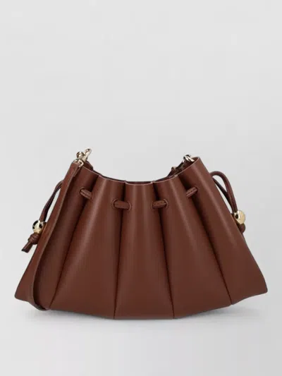 Themoirè Pleated Crossbody Bag Adjustable Strap Hardware