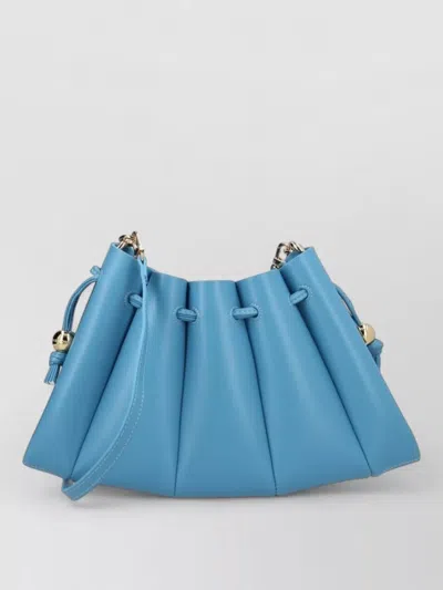 Themoirè Pleated Crossbody Bag Gold Hardware Wristlet