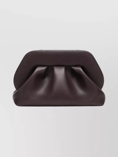 Themoirè Pleated Rectangular Clutch Bag Frame In Green