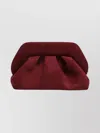 Themoirè Medium Pleated Rectangular Clutch Bag In Burgundy