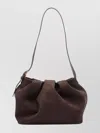 Themoirè Pleated Suede Shoulder Bag Strap In Brown