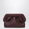 Themoirè Plum-coloured Woven Bios Clutch Bag In Red