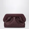 Themoirè Woven Rectangular Clutch Bag With Top Handle