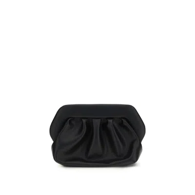 Themoirè Polyethylene Clutch Women's Bag In Black