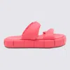 Themoirè Raspberry Faux Leather Phenix Flats In Red