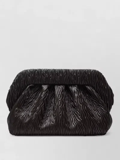 Themoirè Rectangular Clutch Bag Ruched Textured Design