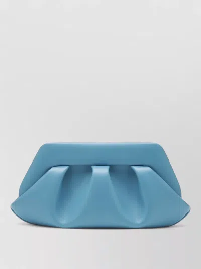 Themoirè Rectangular Structured Clutch Bag Pleated Design