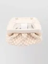 Themoirè Rectangular Suede Clutch Braided Strap