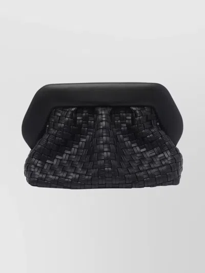 THEMOIRÈ RECTANGULAR WOVEN CLUTCH ADJUSTABLE STRAP