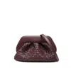 Themoirè Woven Tia Clutch Bag Rectangular Shape In White