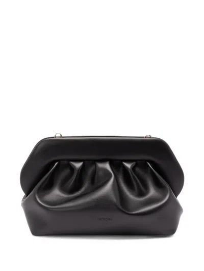 Themoirè Rectangular Clutch Bag Ruched Textured Design In Purple