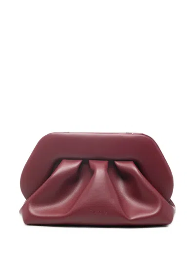 Themoire' Ruched Clutch "bios" In Red