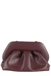 Themoirè Ruched Design Vegan Purse In Burgundy