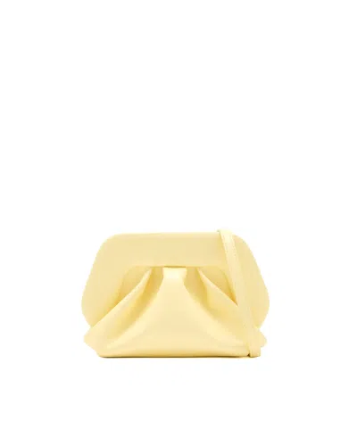 Themoire' Ruched Mini Crossbody Bag In Pastel Yellow