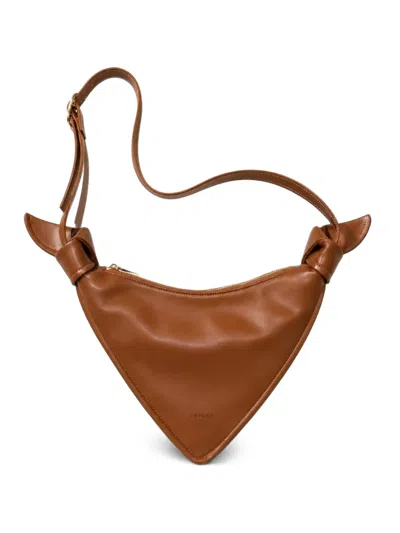 Themoirè Saffo Knot-detail Shoulder Bag In Brown