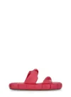 Themoirè Phoenix Slipper-mule In Rose-pink Faux Leather In Fuchsia