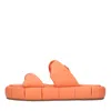 Themoirè Flat Wrapped Flip Flops In Arancio Vivaci