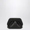 Themoirè Pleated Gathered Clutch Top Handle In Black
