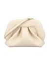 Themoirè Sculptural Gea Clutch With Detachable Shoulder Strap In Neutral