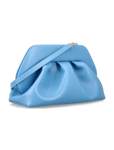 Themoirè Sculptural Medium Clutch With Removable Strap In Blue