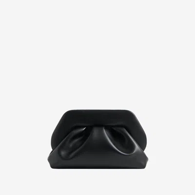 Themoirè Sculptural Vegan Fabric Top Handle Bag In Black