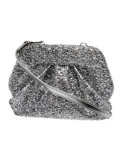 Pre-owned Themoirè Sequins Crossbody Bag In Silver