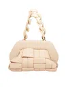 Themoirè Canvas Clutch Bag Shell Color In Neutrals