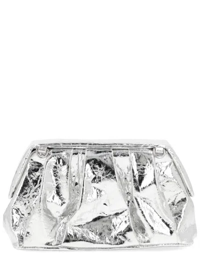 Themoirè Shoulder Bag In Silver