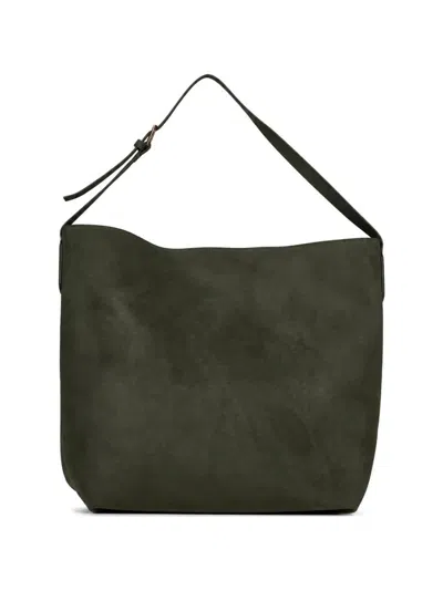 Themoirè Shoulder Bag Suede Effect "zoe" In Brown