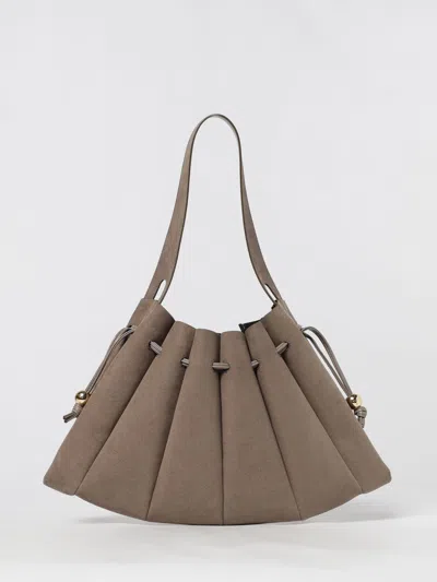 Themoirè Shoulder Bag  Woman Color Mud In Brown