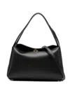Themoire' Shoulder Bag With Snap Closure In Black