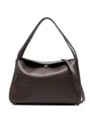 Themoirè Shoulder Bag With Zippered Pocket In Brown