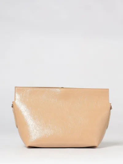 Themoirè Shoulder Bag Woman Color Beige In Nude