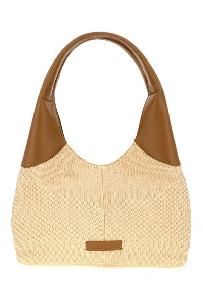 Themoirè Shoulder Bags. In Brown