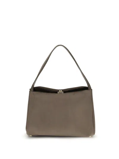 Themoirè Shoulder Bags In Brown