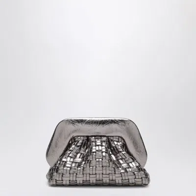 Themoirè Silver Braided Clutch Gear In Metallic