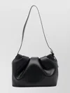 Themoirè Slouchy Vegan Shoulder Bag With Adjustable Strap In Black