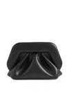 Themoirè Pleated Rectangular Soft Structure Clutch Bag In Black