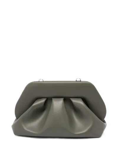 Themoirè Small Bios Ruched Clutch Bag In Pink