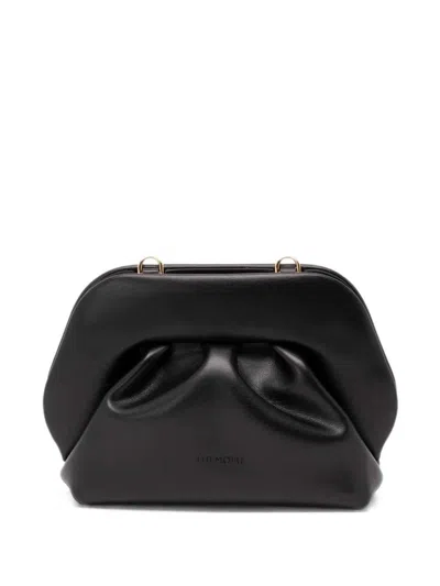 Themoire' Small Bios Vegan Fabric Clutch In Black