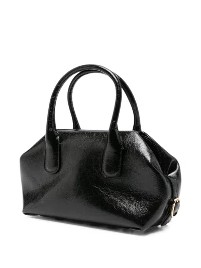 Themoirè Small Talia Crinkled-finish Tote Bag In Black