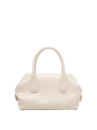 Themoirè Small Tallia Trank Handbag In White