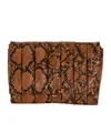 Themoirè Snakeskin-effect Clutch Bag