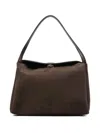 Themoirè Suede Shoulder Bag Gold-tone Hardware In Brown