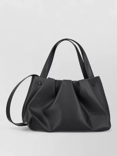 Themoirè Soft Slouchy Tote Bag Double Handles In Black