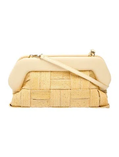 Pre-owned Themoirè Straw Crossbody Bag In Neutral