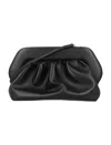 Themoirè Structured Black Bios Clutch With Magnetic Closure
