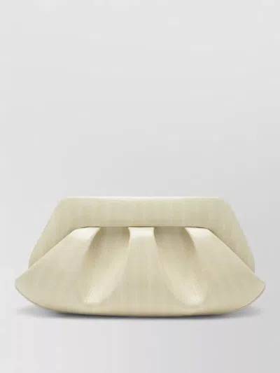 Themoirè Structured Clutch Bag Pleated Design