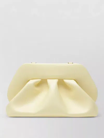 Themoirè Structured Frame Clutch Bag Pleated Design