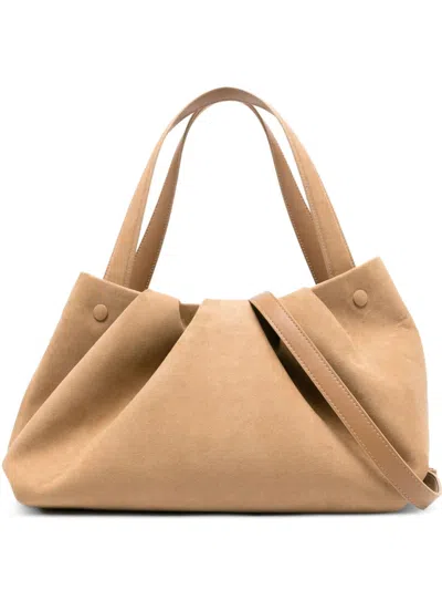 Themoirè Structured Minimalist Bag With Refined Finish In Beige